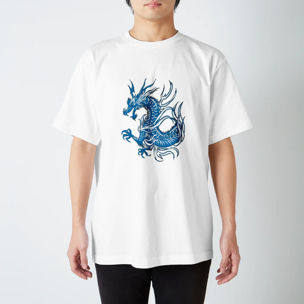 AZGラボのプリントTシャツ 龍 Regular Fit T-Shirt