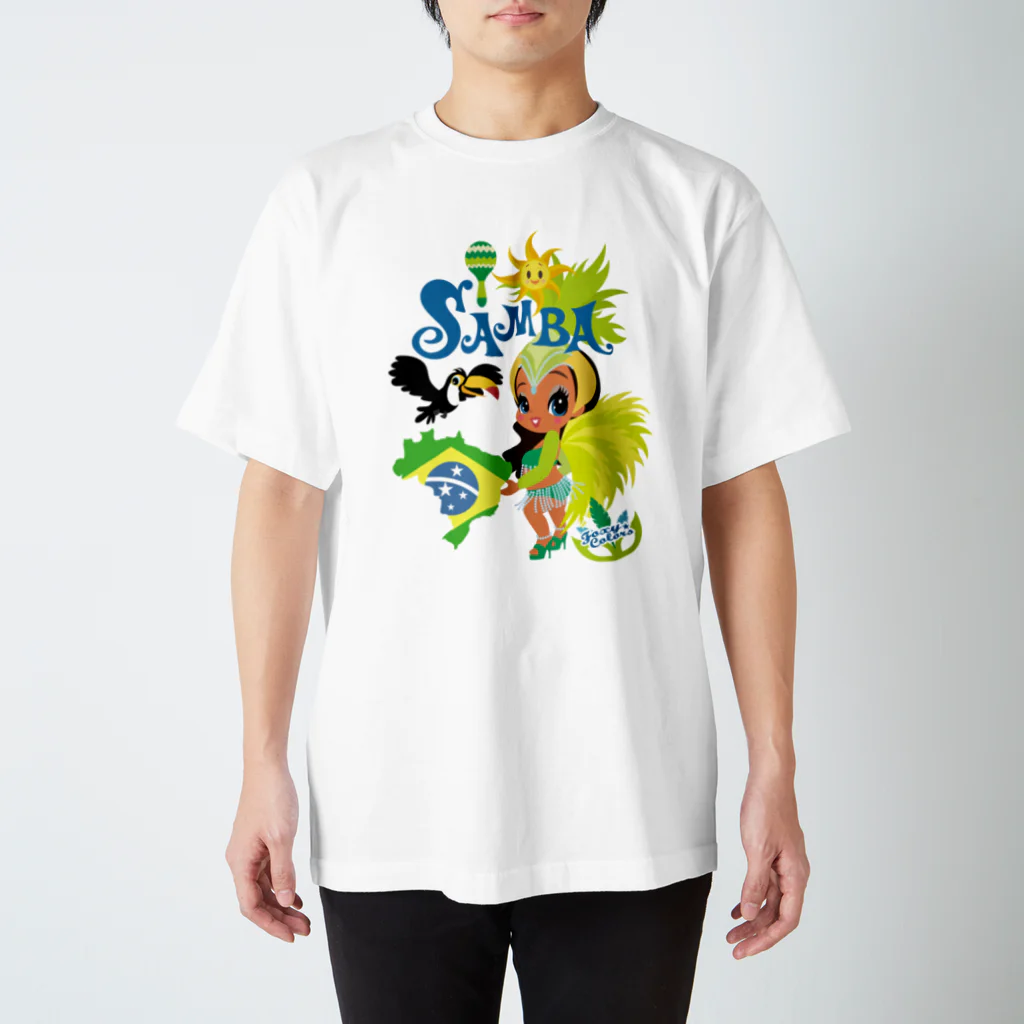 FOXY COLORSのI​ ​L​O​V​E​ ​S​A​M​B​A​!​ ​ア​イ​ラ​ブ​・​サ​ン​バ​! Regular Fit T-Shirt