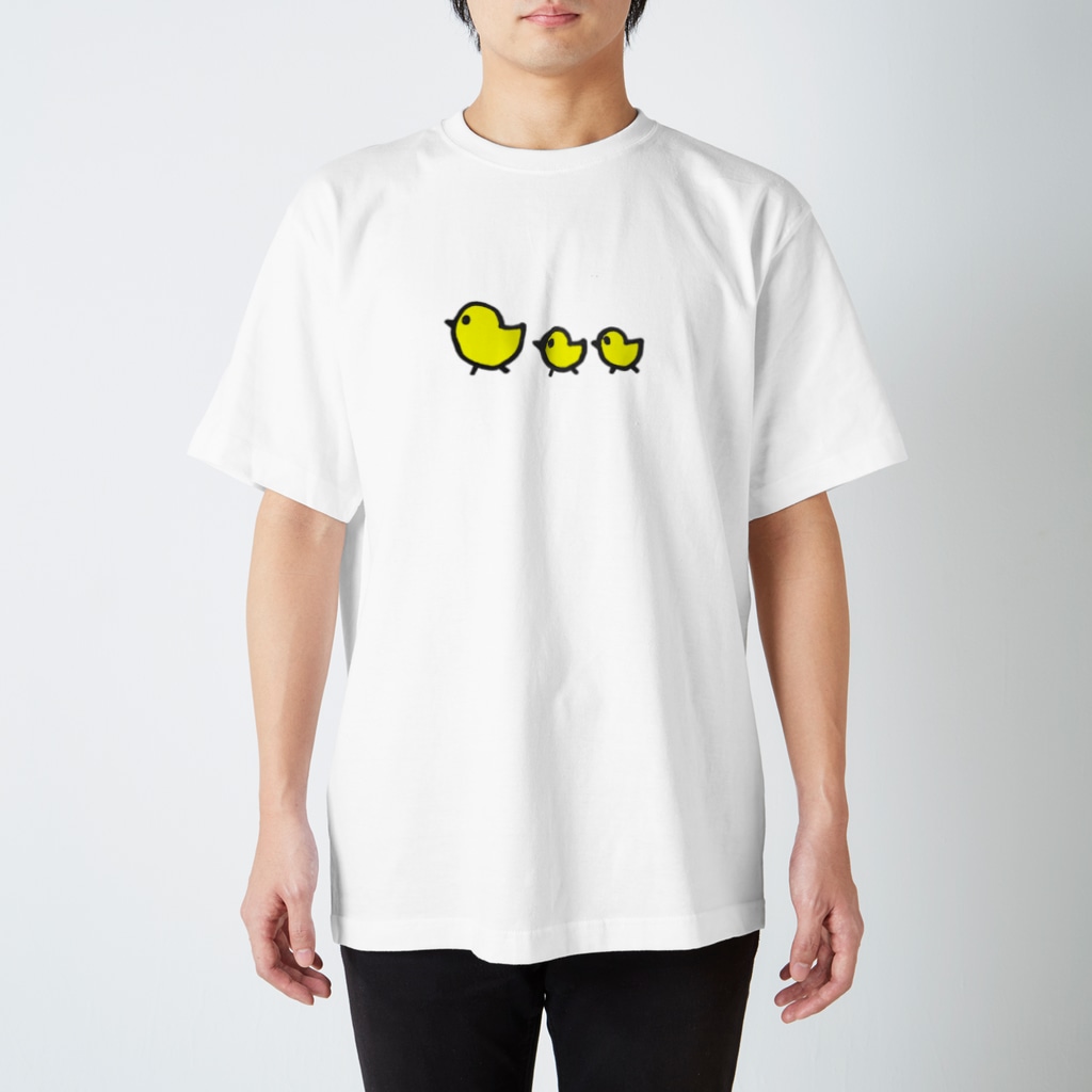 チワワ&ポメラニアンのおうちのヒヨコの親子 Regular Fit T-Shirt