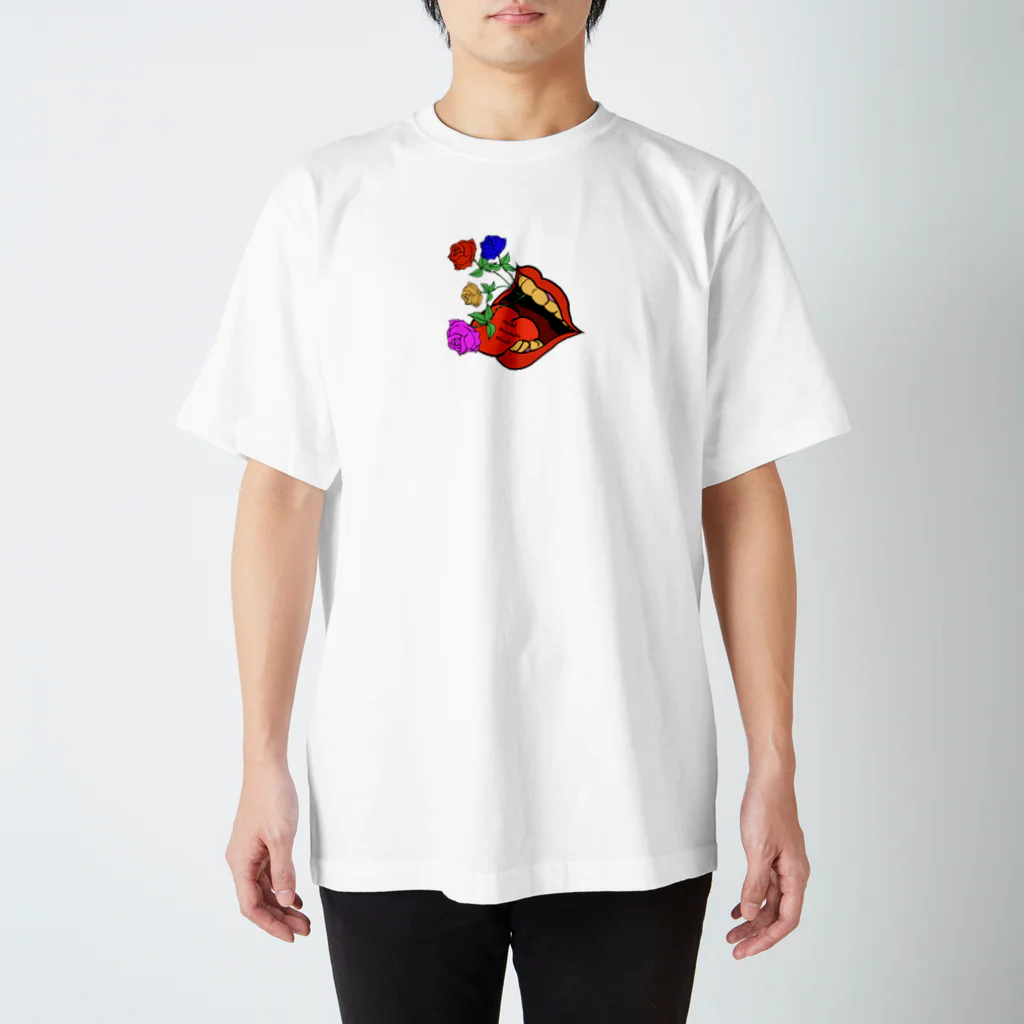 m.h.cのlip flower  Regular Fit T-Shirt