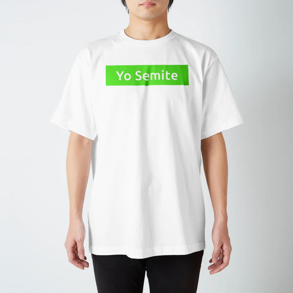 n3hide1982の〓栄町呉服店〓 Yo Semite Tシャツ《グリーン》 スタンダードTシャツ