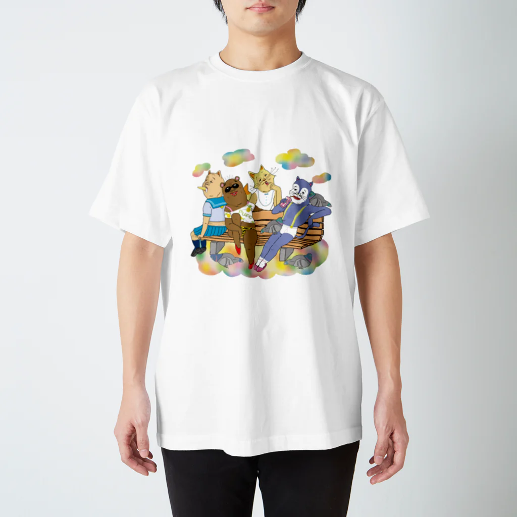 かめ野むし子のこぶたぬきつねこ Regular Fit T-Shirt