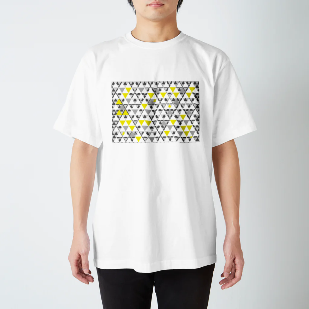 MaiKeLの四重の鱗模様[黄色] 티셔츠