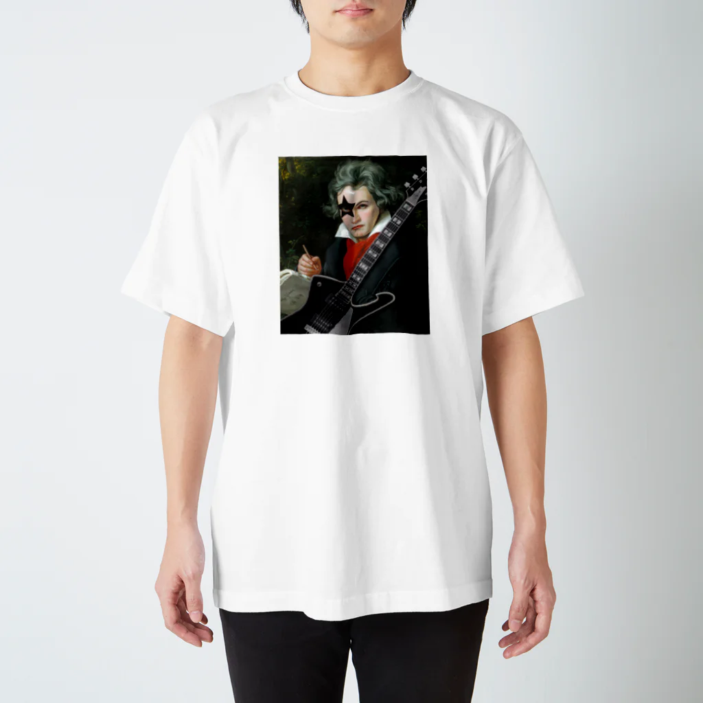 MOTU_Designのベートーヴェン×ロック　 Beethoven Regular Fit T-Shirt