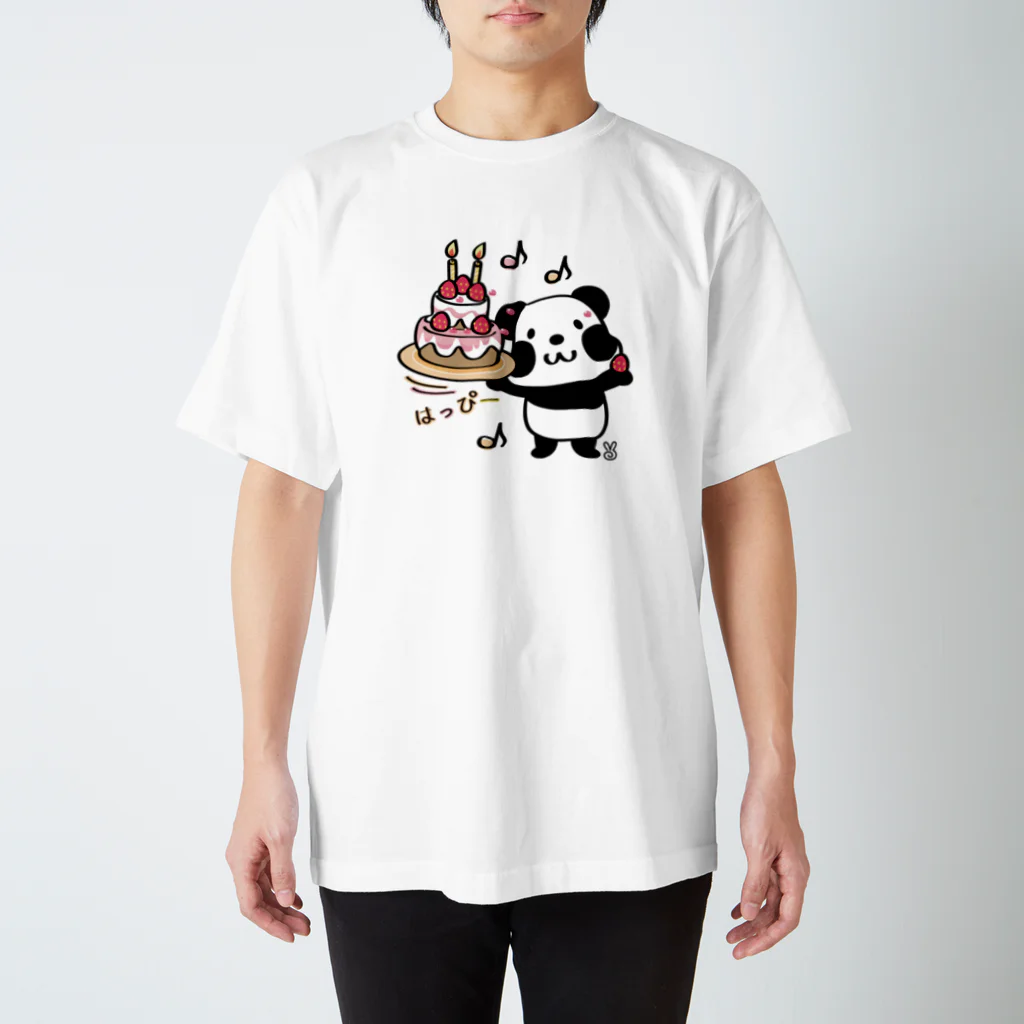 イラスト MONYAAT のkyu13ズレぱんだちゃんのはっぴー スタンダードTシャツ