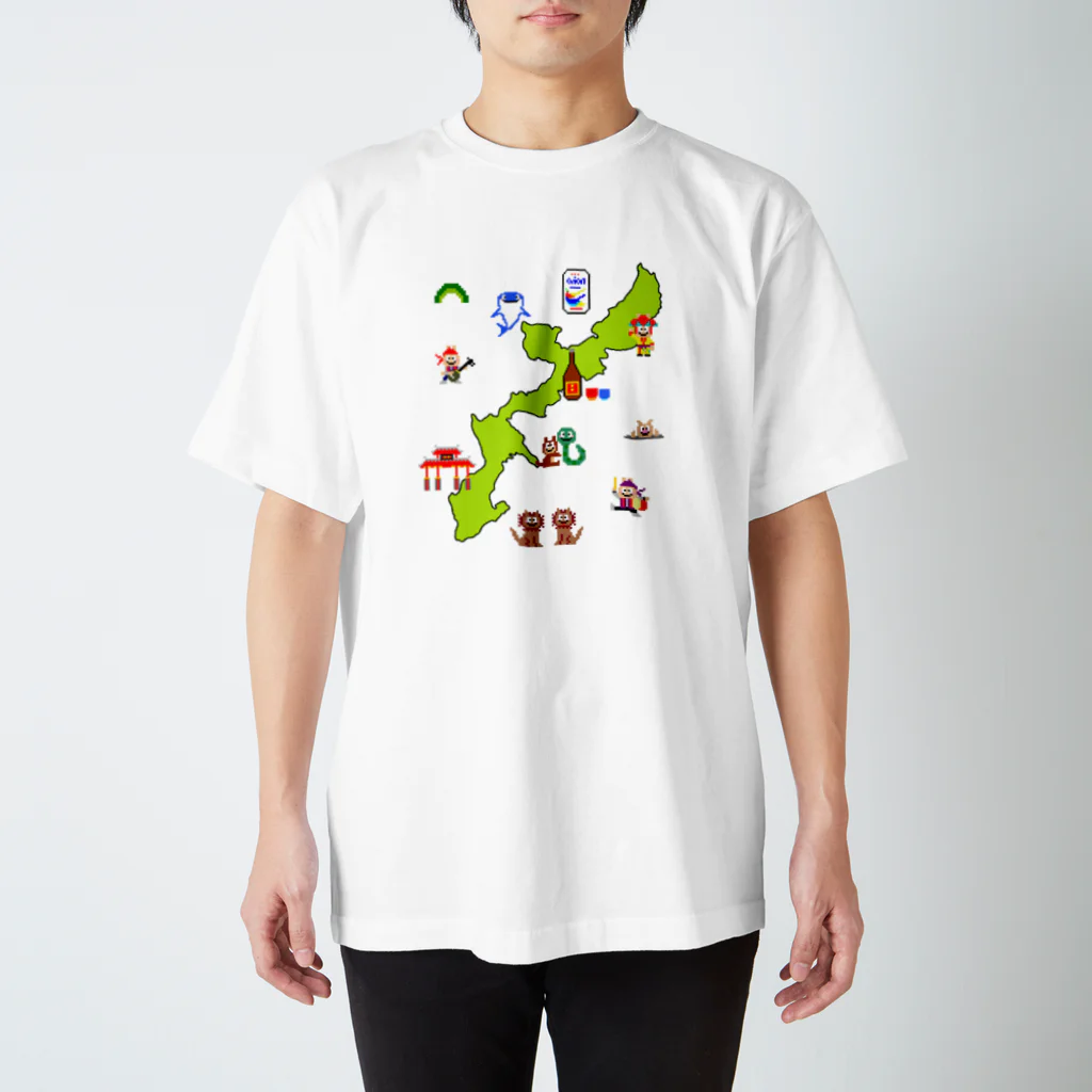 decoppaの沖縄本島マップ スタンダードTシャツ