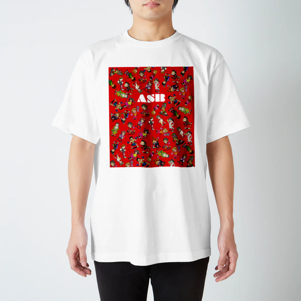 ASB boxingclub SHOPのASBスタッフキャラクターアイテム（赤） スタンダードTシャツ