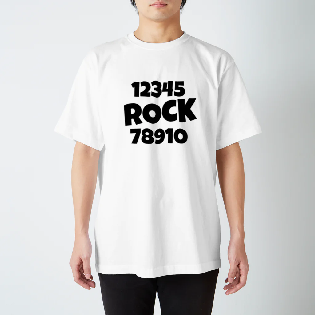 John McFlyの12345ROCK7890 ROCK斜めver スタンダードTシャツ