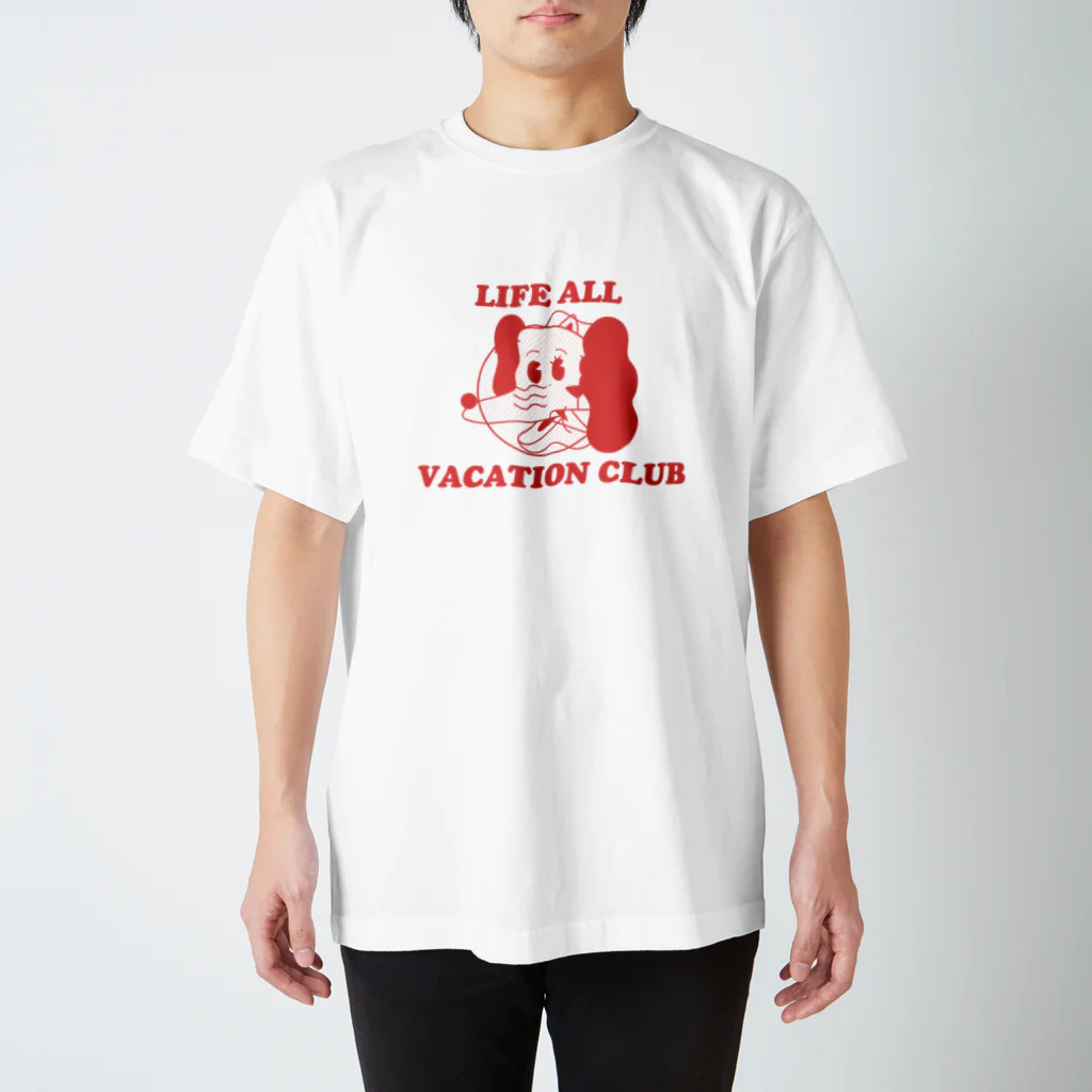 uhei art works.のいぬねこちゃん/LIFE ALL VACATION CLUB Regular Fit T-Shirt