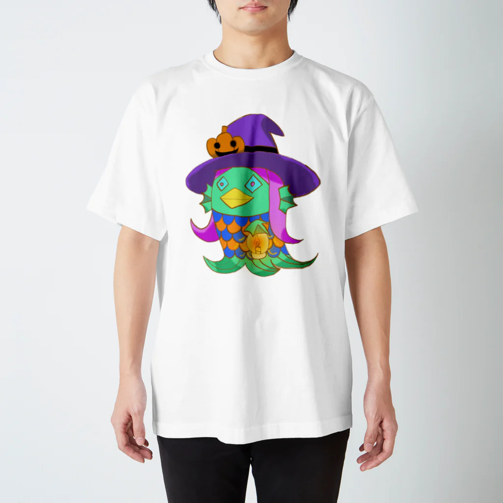 Sour Cream Onion SUZURI支店のハロウィン魔女アマビエ Regular Fit T-Shirt