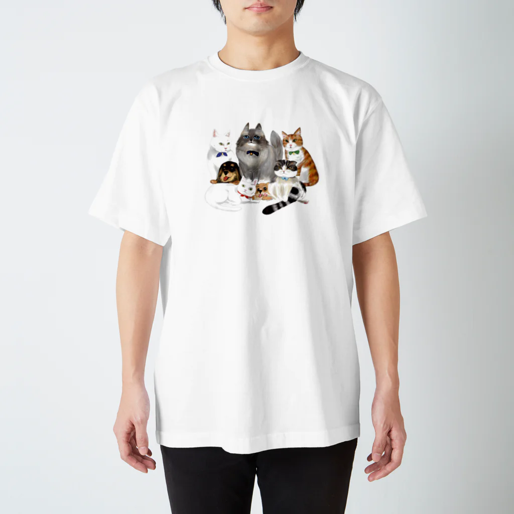 WataMayuroom☆の保護猫喫茶要にゃんこ亭オールスターズ☆ スタンダードTシャツ