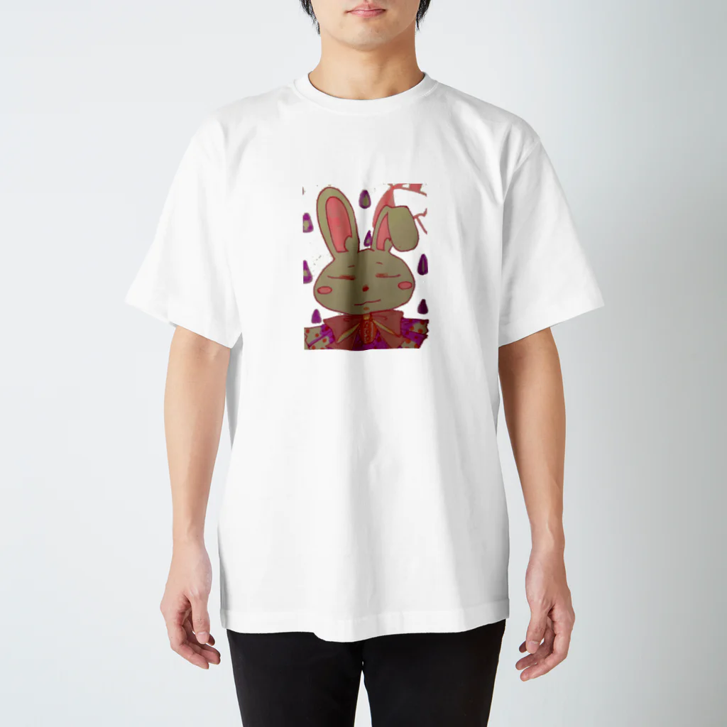 m(･∀･)の雨ウサギ Regular Fit T-Shirt
