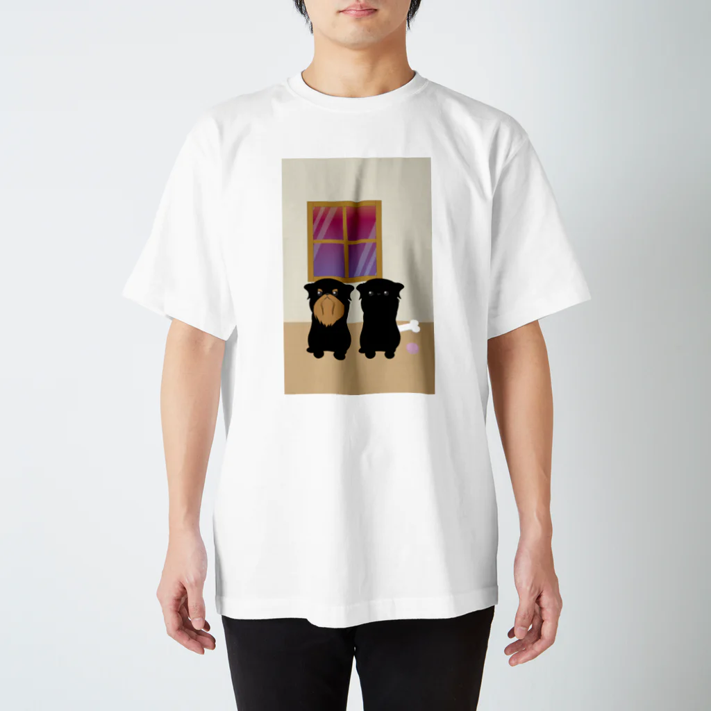 ふうふうたかのベルジアン・グリフォン スタンダードTシャツ