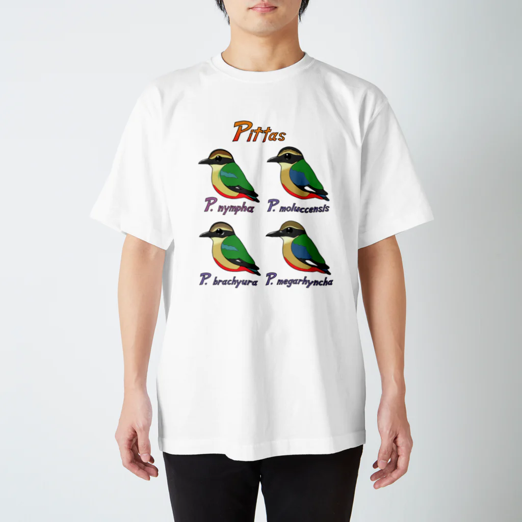 エコビーストのヤイロチョウ4種Tシャツ Regular Fit T-Shirt