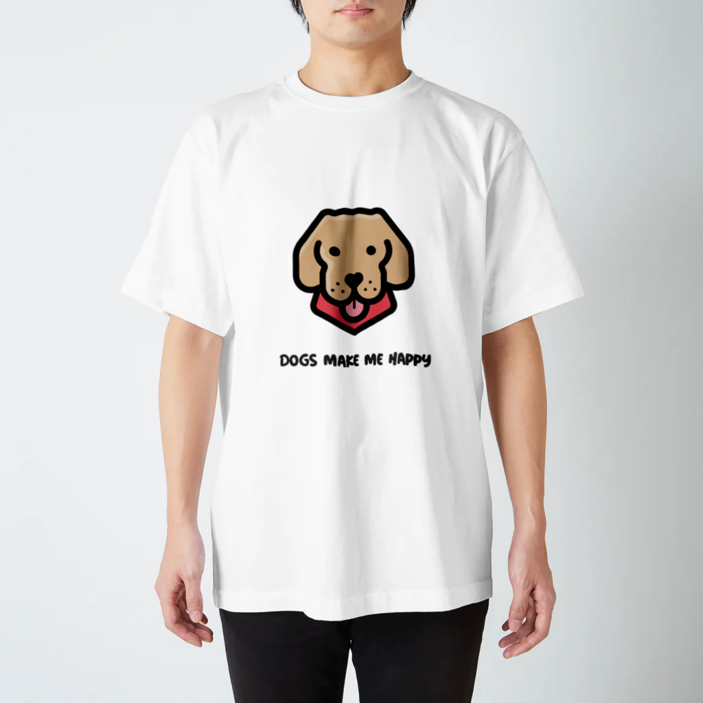 東京奮起させるの幸せな犬 Regular Fit T-Shirt