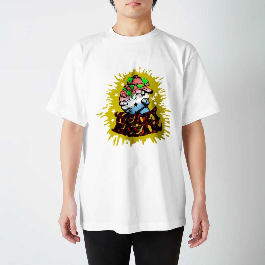 TRAVA design SHOPのハートブレイク スタンダードTシャツ