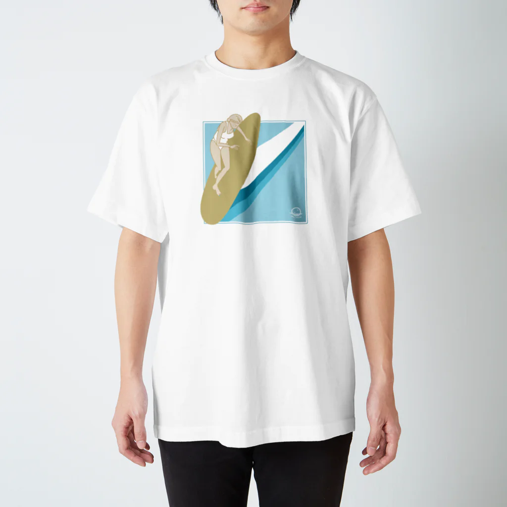 Blue Ocean Artのロングボード スタンダードTシャツ