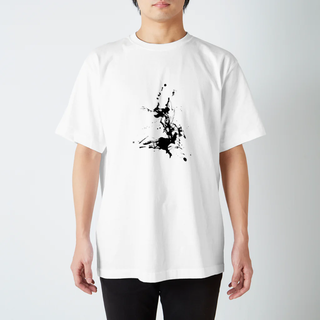 書家 甘雨 Kanwuの書家/甘雨 墨象[Dragon] Regular Fit T-Shirt
