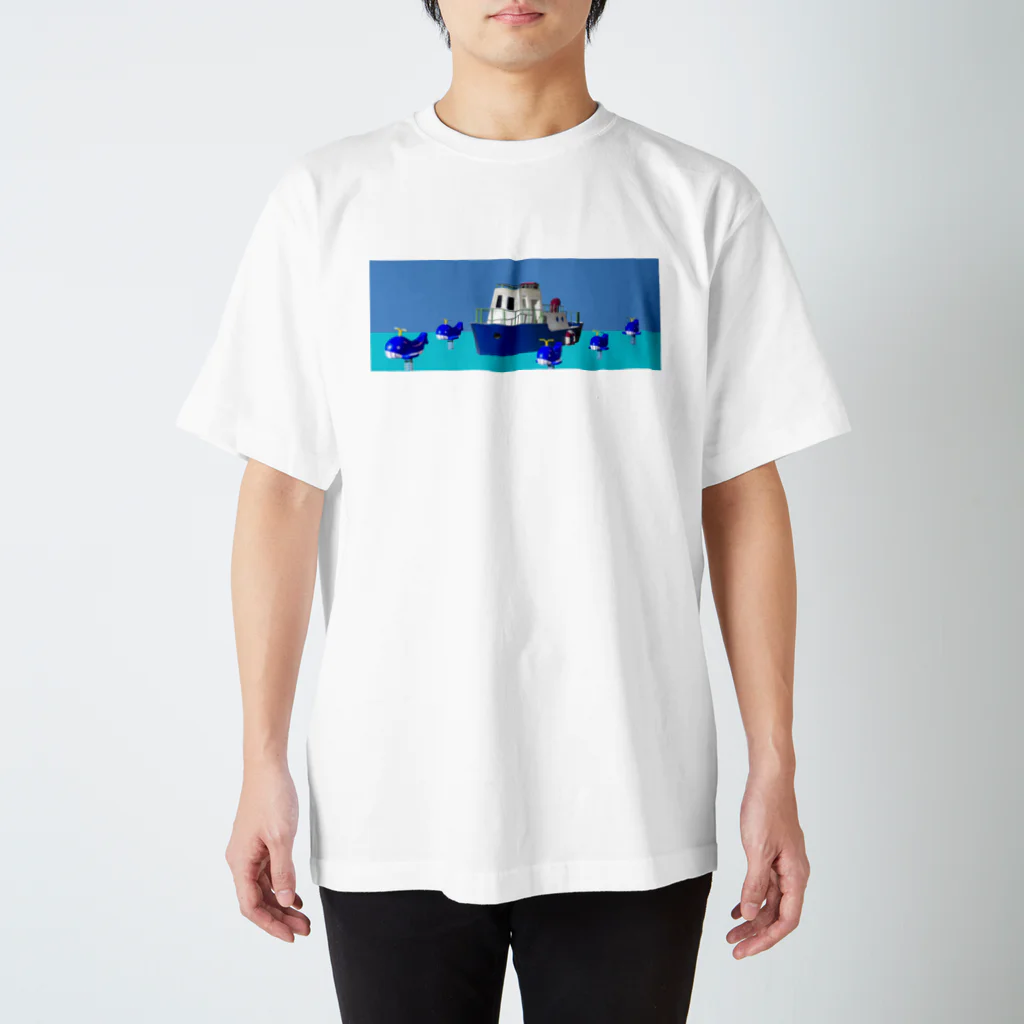 小野寺宏友のクジラとボート スタンダードTシャツ