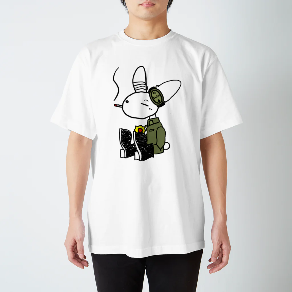 Rabit-shopの[Rabit]ビッグプリントT[男女兼用] Regular Fit T-Shirt