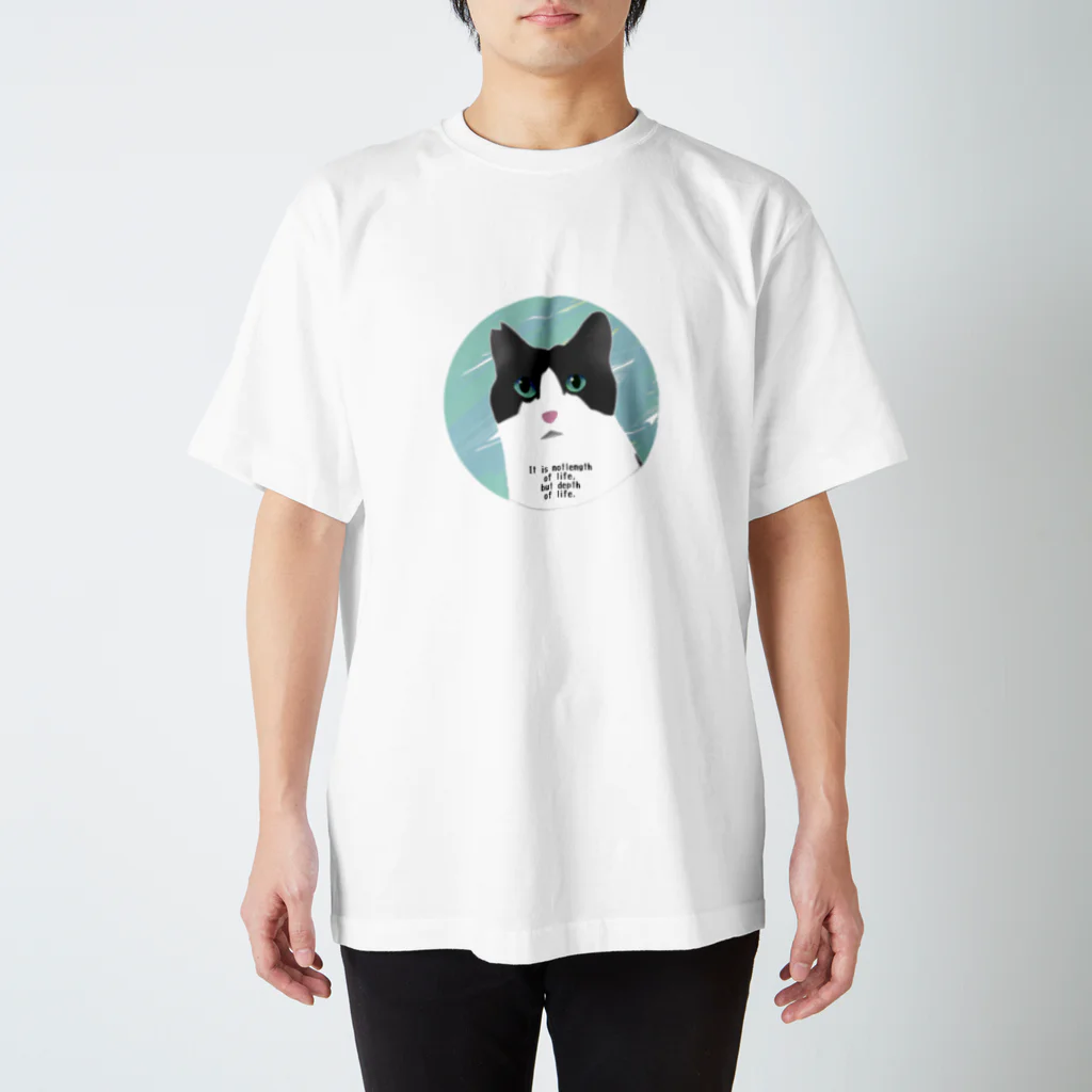 ひげ猫マリオのハチワレ猫山さん2 Regular Fit T-Shirt