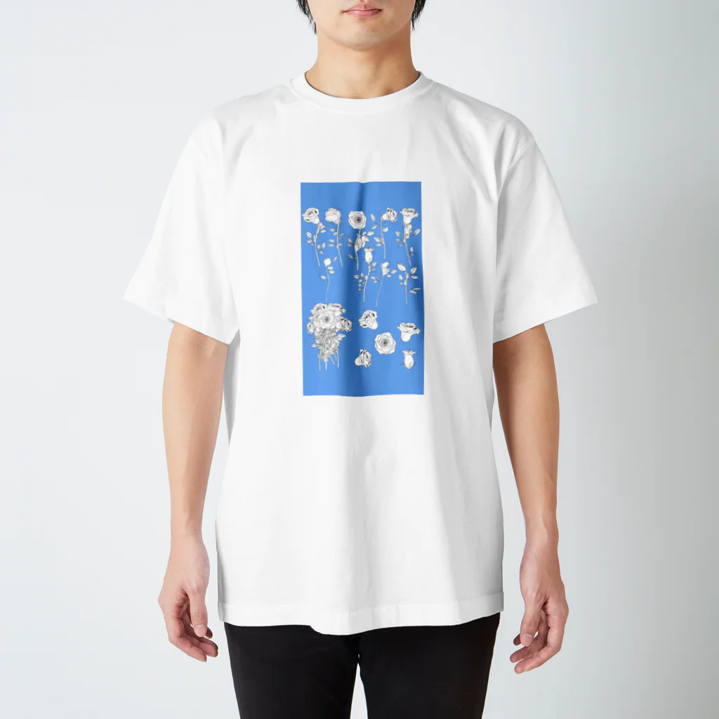 めぇ〜めぇ〜のお店のバラの花 スタンダードTシャツ