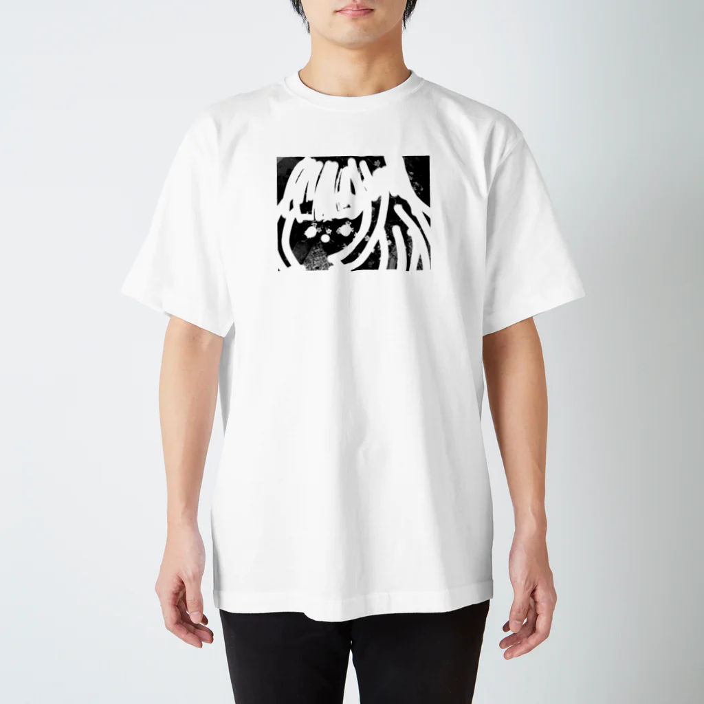 mi_e76の版画風おなのこ スタンダードTシャツ