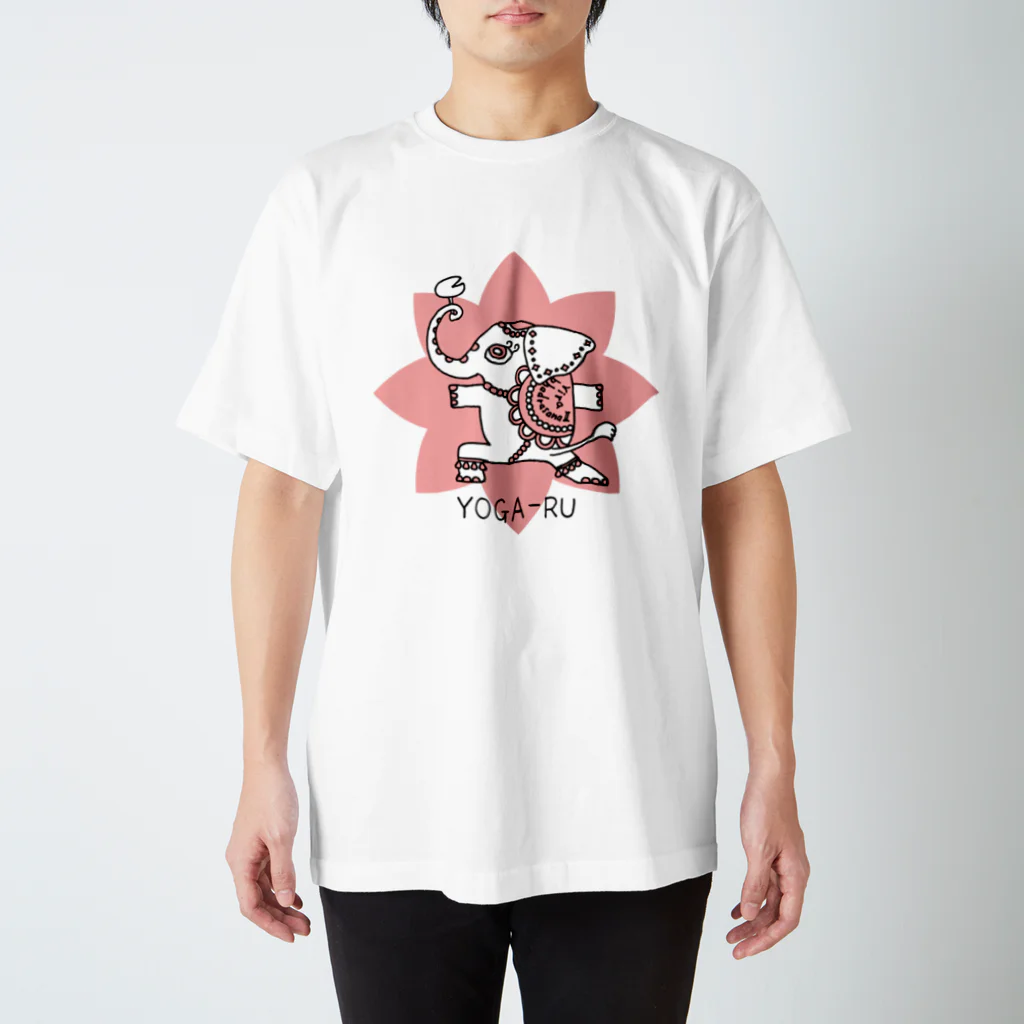 サイトウミチコのYOGA-RU;ヨガール　ゾウ スタンダードTシャツ