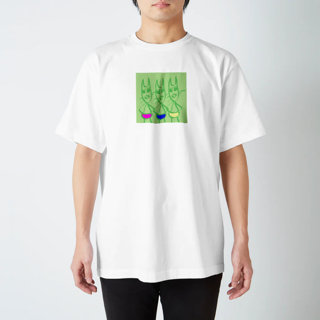 ぽまりにゃ庵の緑のパンニャー3 Regular Fit T-Shirt