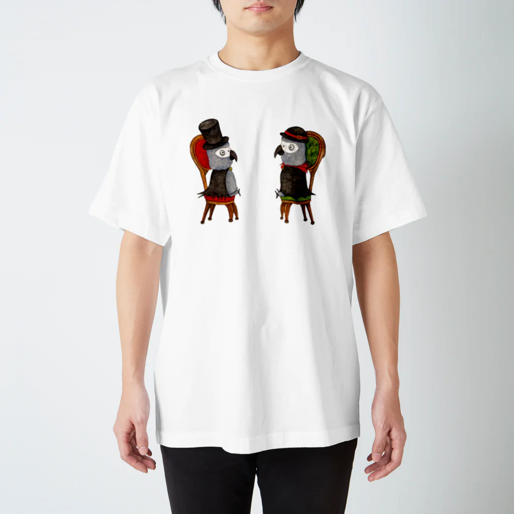 孤独な生き物屋のヨウム男爵とヨウム婦人 Regular Fit T-Shirt