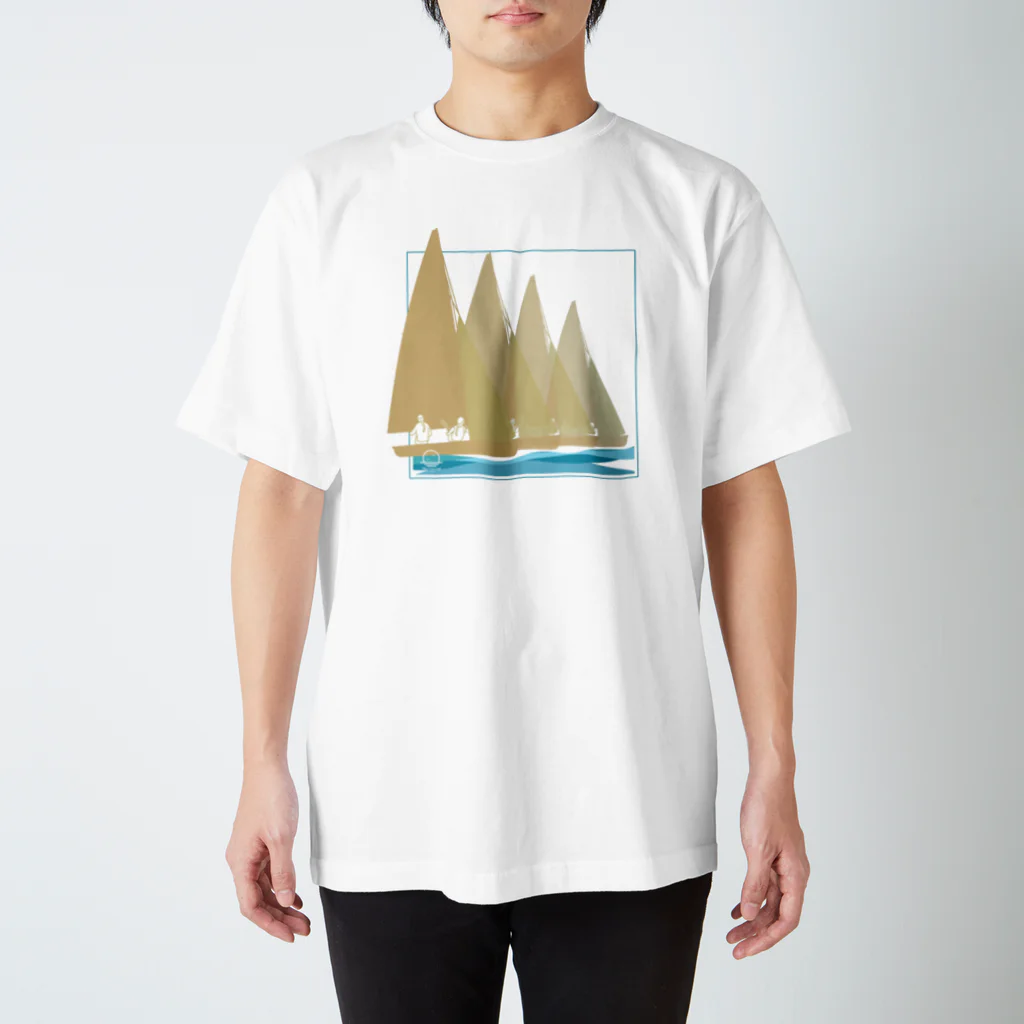 Blue Ocean Artのセーリングヨット スタンダードTシャツ