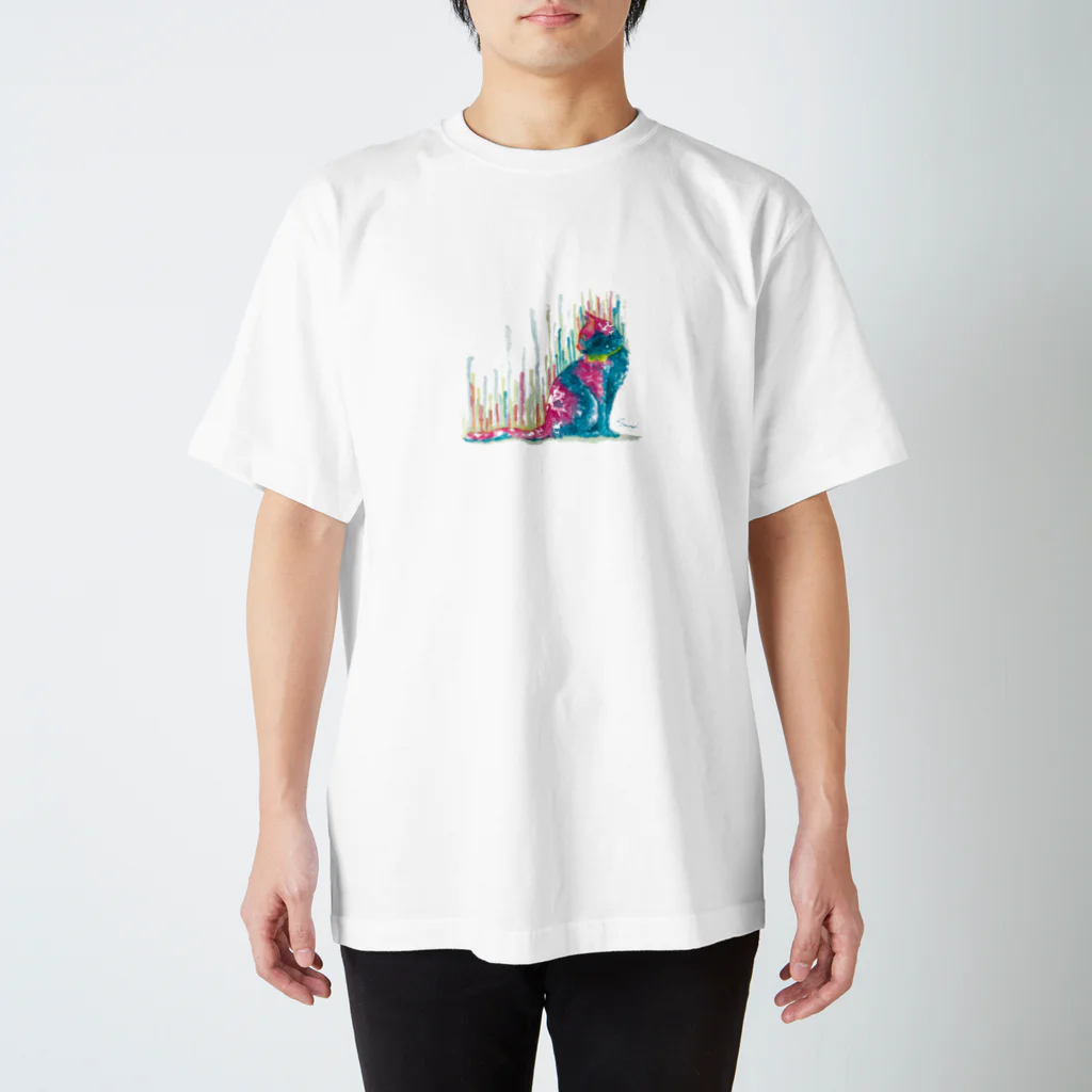 sartan_arcのネコ_cat.1_watercolor Regular Fit T-Shirt