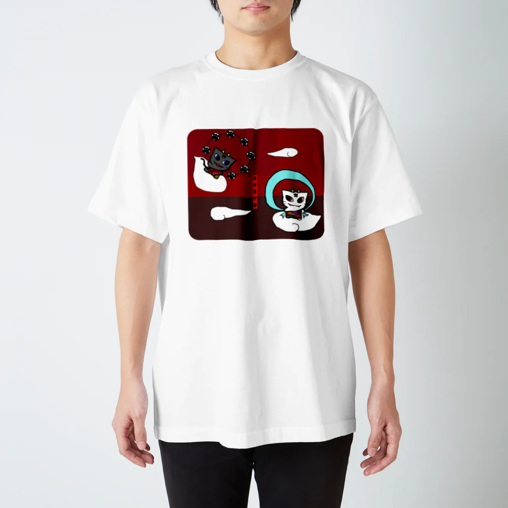 yosuginの風神猫雷神猫 スタンダードTシャツ