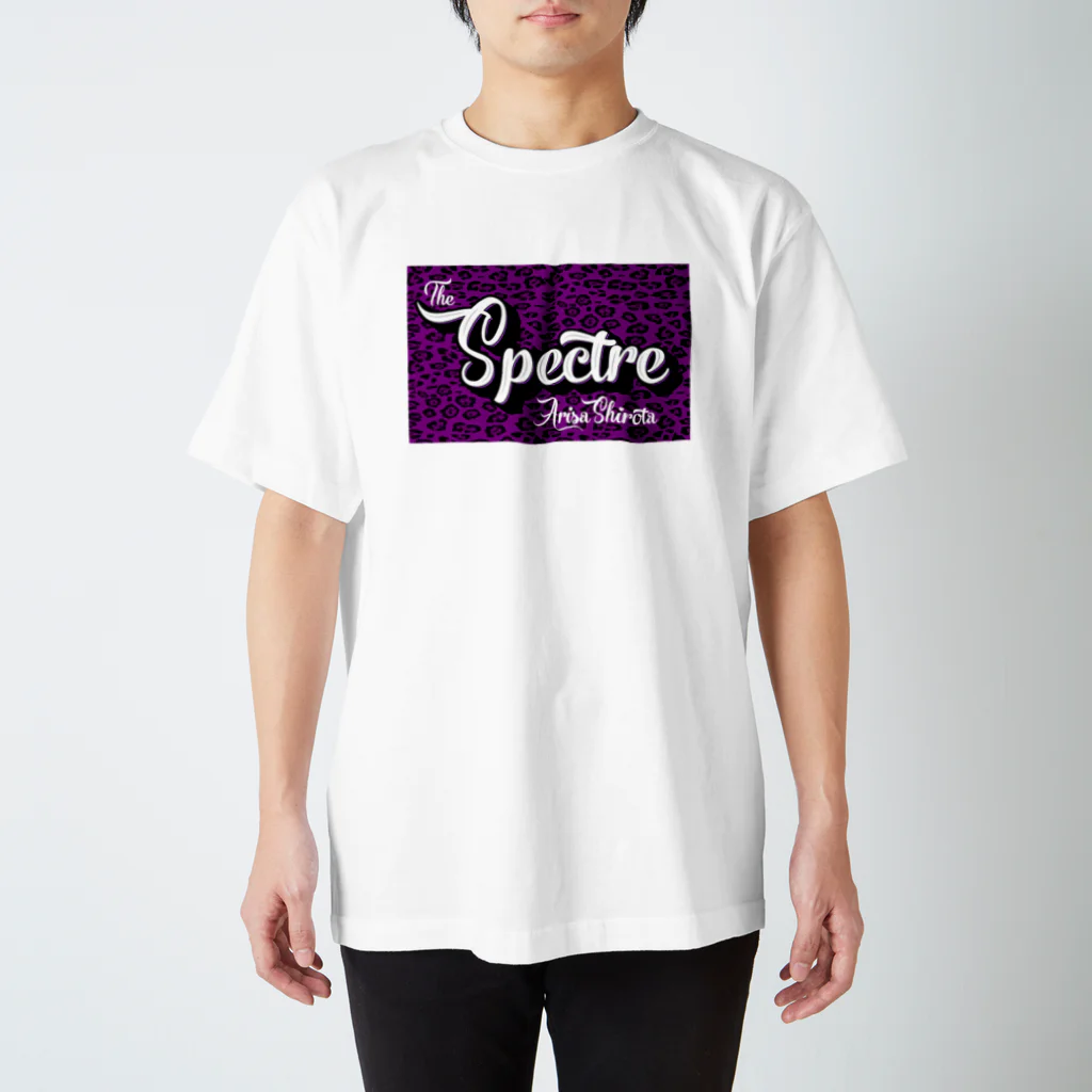 くまお画伯オンラインショップくまお堂の【白田亜利紗コラボ】Spectre Leopard Purple Regular Fit T-Shirt