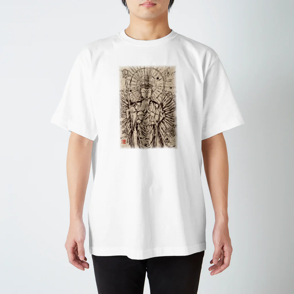 Junichi_Sutoの千手観音さま〜祈り〜 Regular Fit T-Shirt