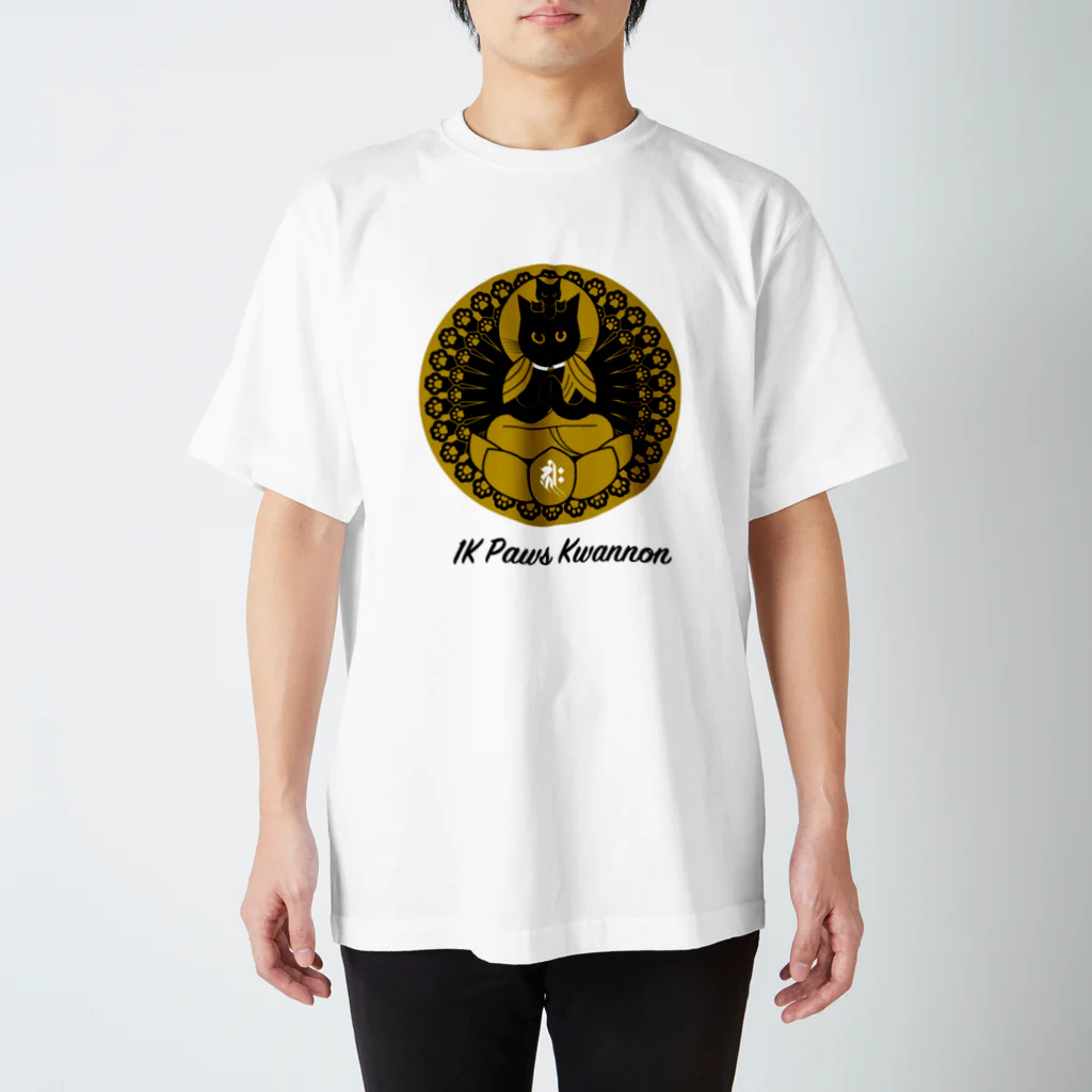 HB eichibiiの千肉球観音 1K Paws Kwannon スタンダードTシャツ