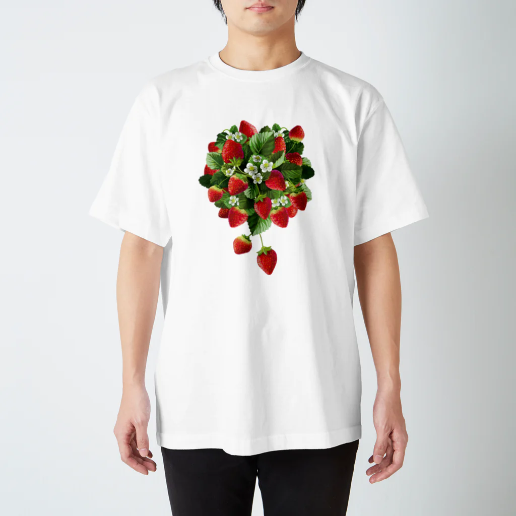 カワウソとフルーツの【forseasons】ストロベリー Regular Fit T-Shirt