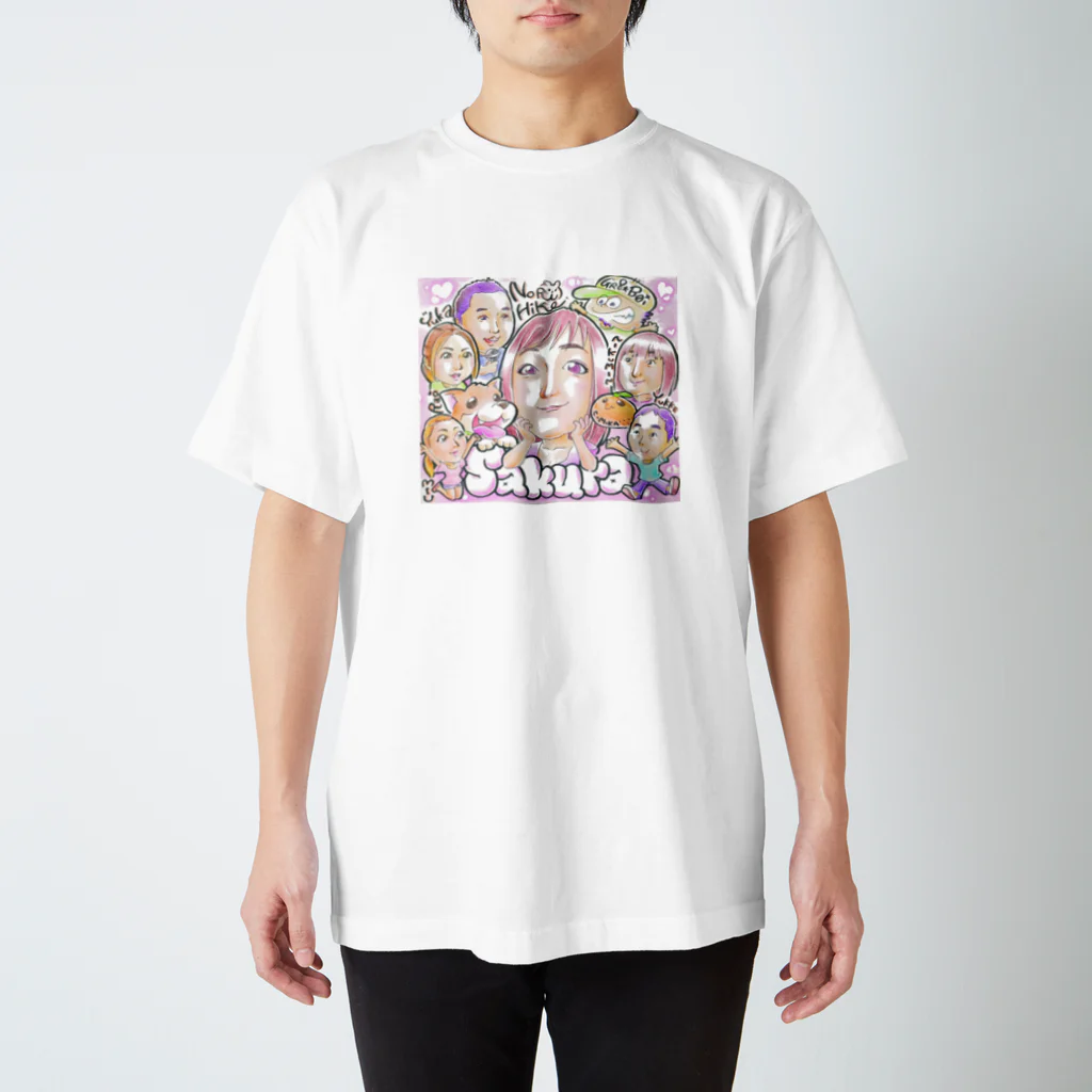 EGAMiの色紙イラスト SAKURA スタンダードTシャツ