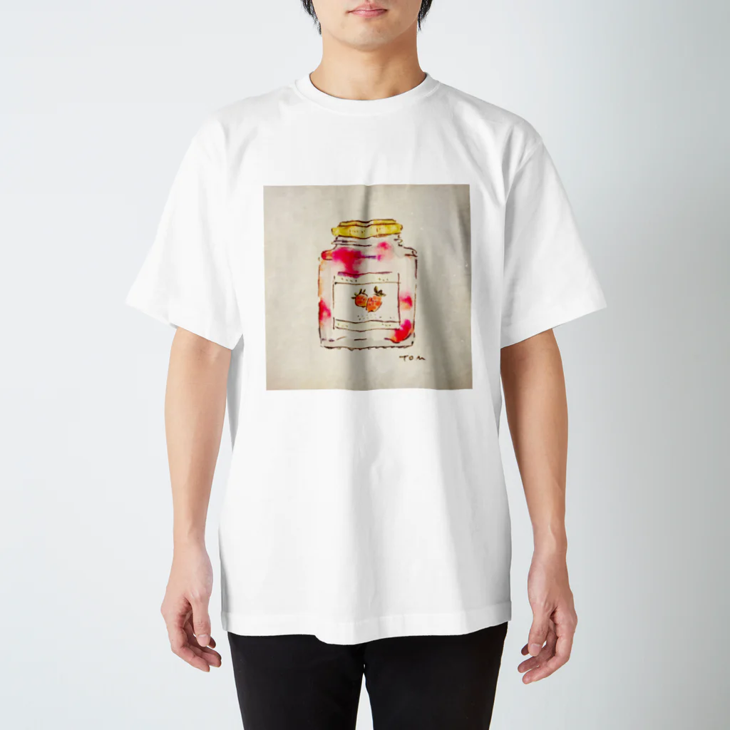 Yore Yore no T-shirtの空のイチゴジャムくん スタンダードTシャツ