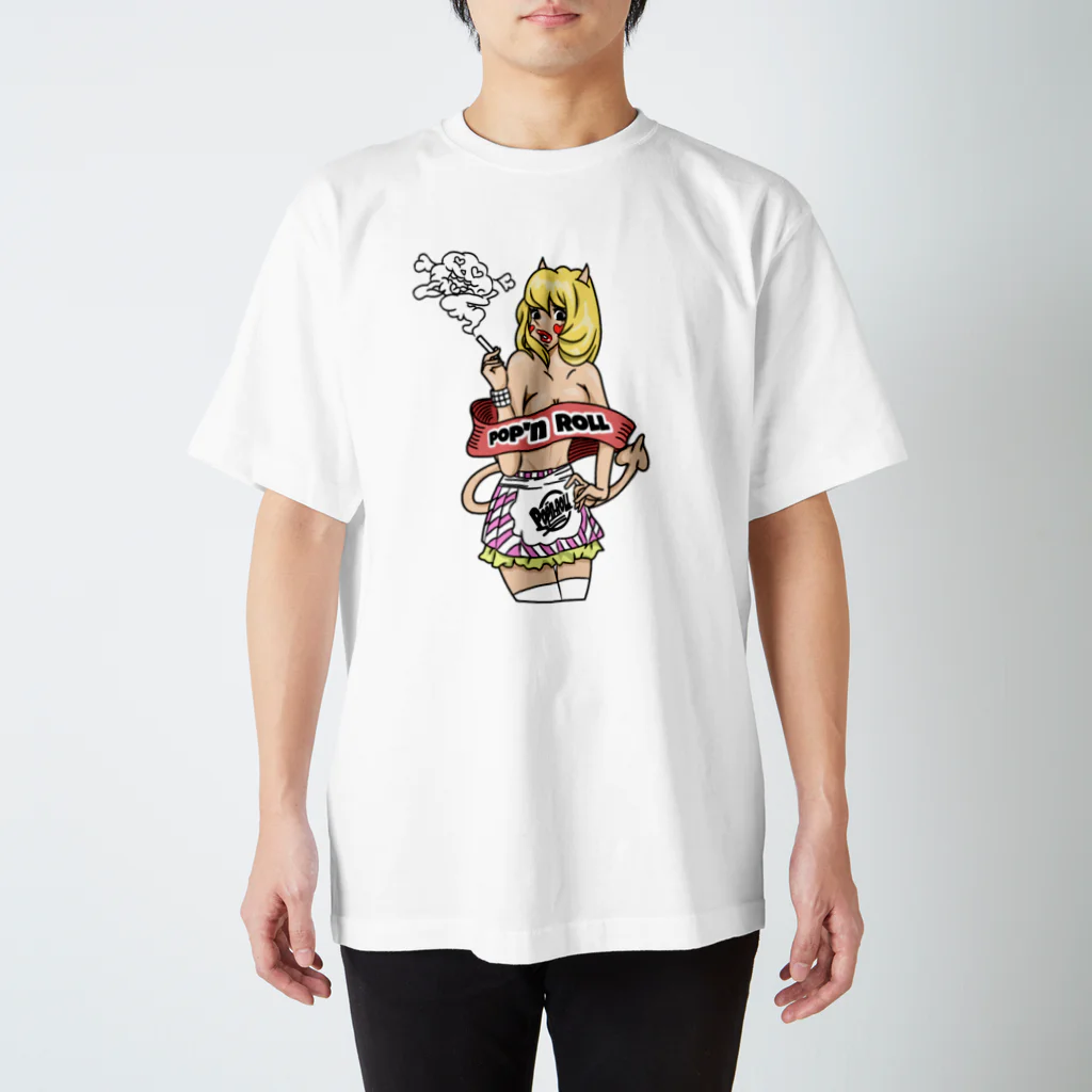 POP'N ROLLのpop'n pinupgirl01 Regular Fit T-Shirt