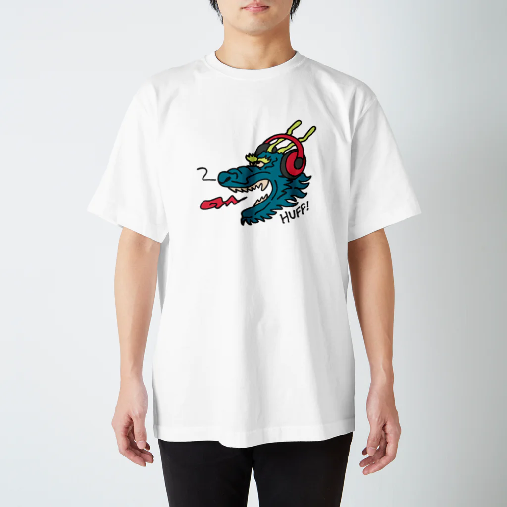 SANNO CREATIONSのヘッドホン・ドラゴン スタンダードTシャツ