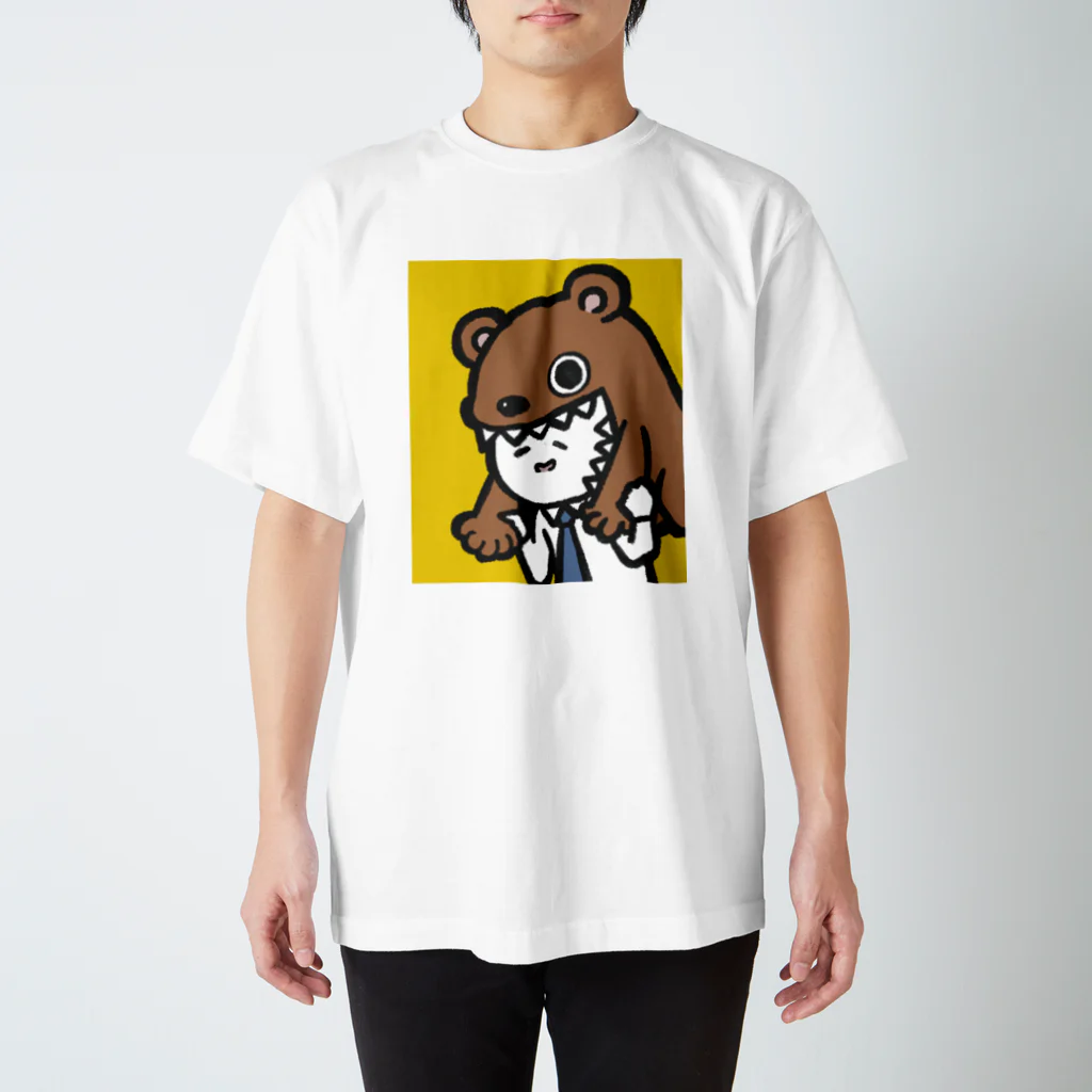 新沢シュンのカジリーマン_くま スタンダードTシャツ