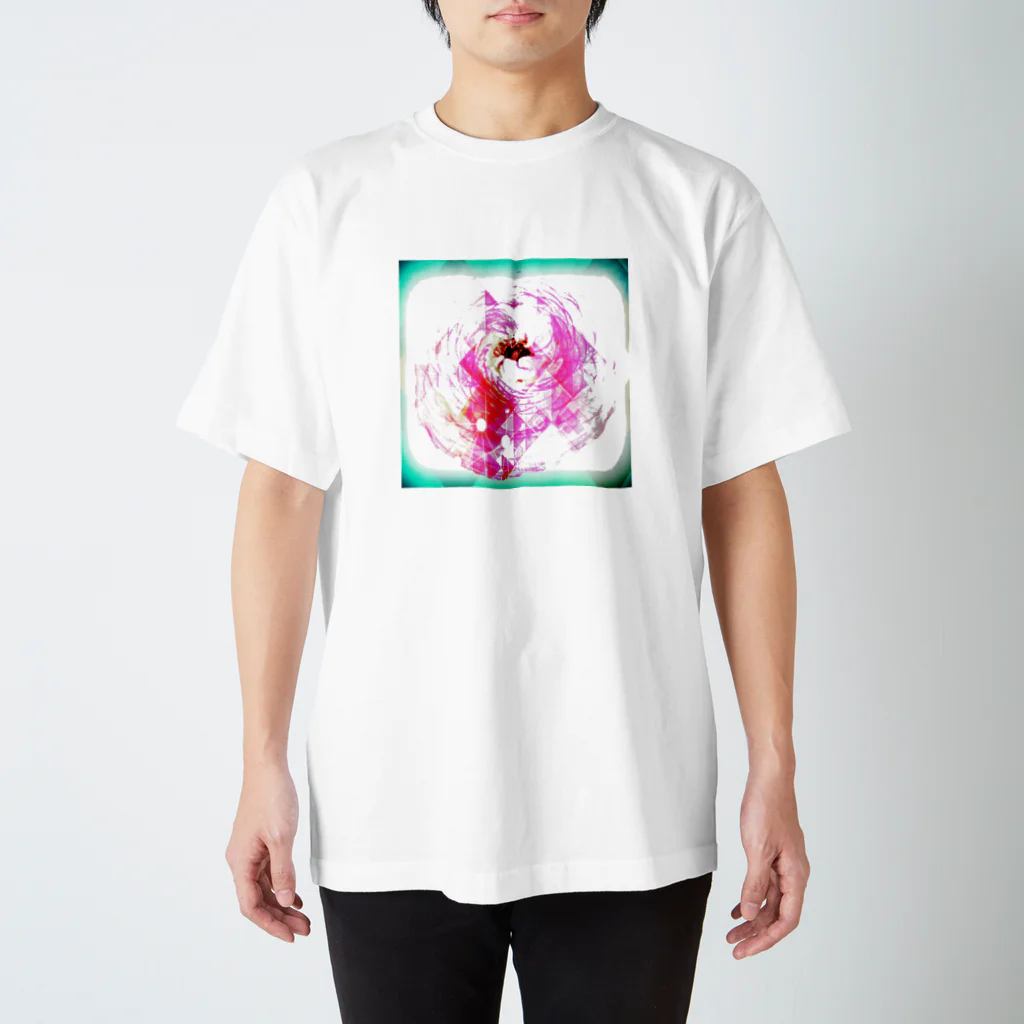 A'S WORLDのPINK×greenFLOWER スタンダードTシャツ