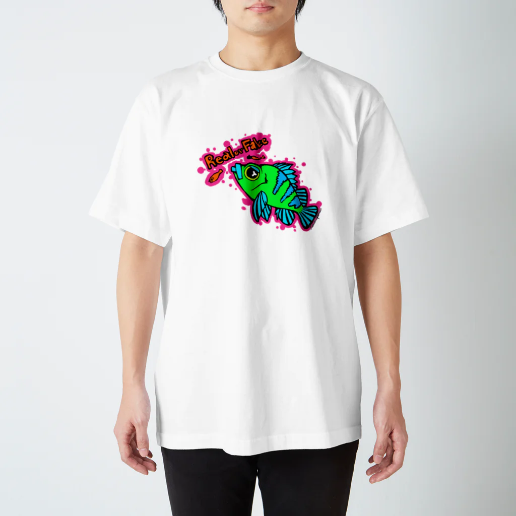 tetrapod'sのｒｏｃｋな魚【Real or fake】 Regular Fit T-Shirt