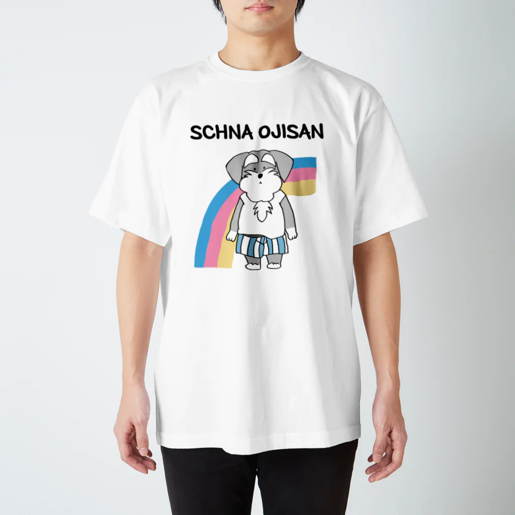 SCHNA OJISANの元祖シュナおじさん　虹の橋ver Regular Fit T-Shirt