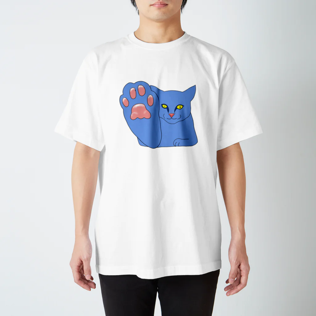 Fumio MatsubayashiのHIGH FIVE CAT BLUE スタンダードTシャツ