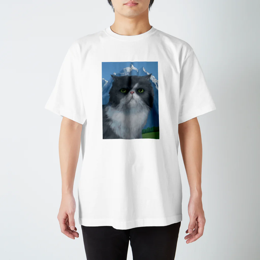 ホテルニューにしおのアルプスの猫とんぺいた スタンダードTシャツ