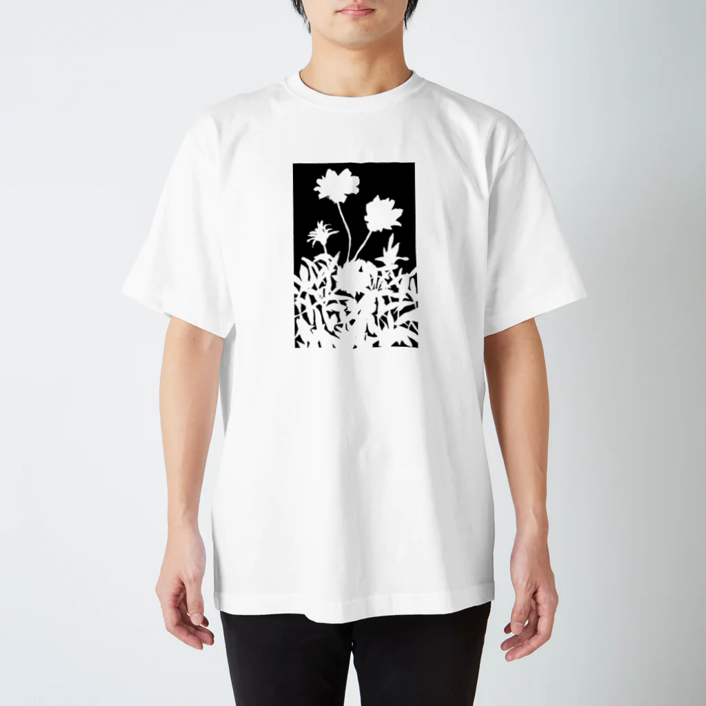 気ままに創作　よろず堂の花咲く小径②黒 スタンダードTシャツ