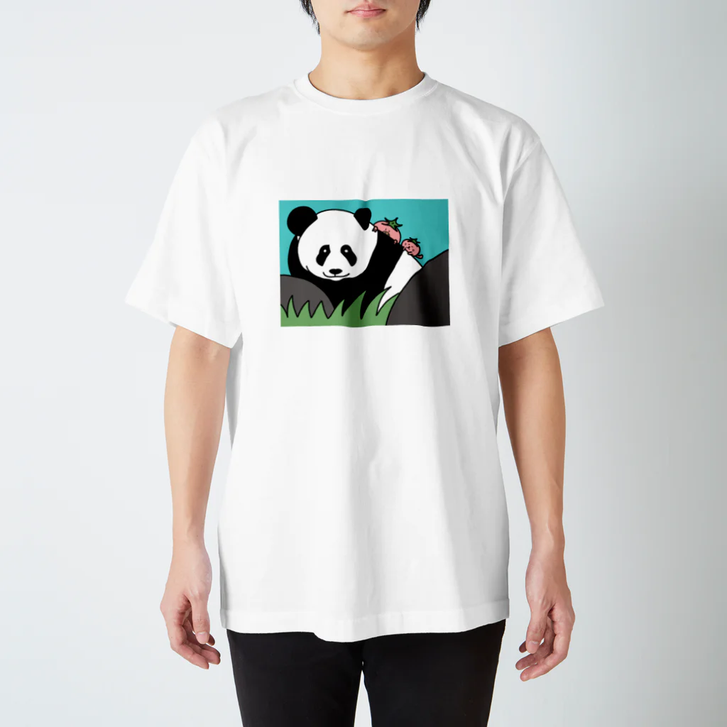 やつはし農園のパンダとパー子ともち太 Regular Fit T-Shirt