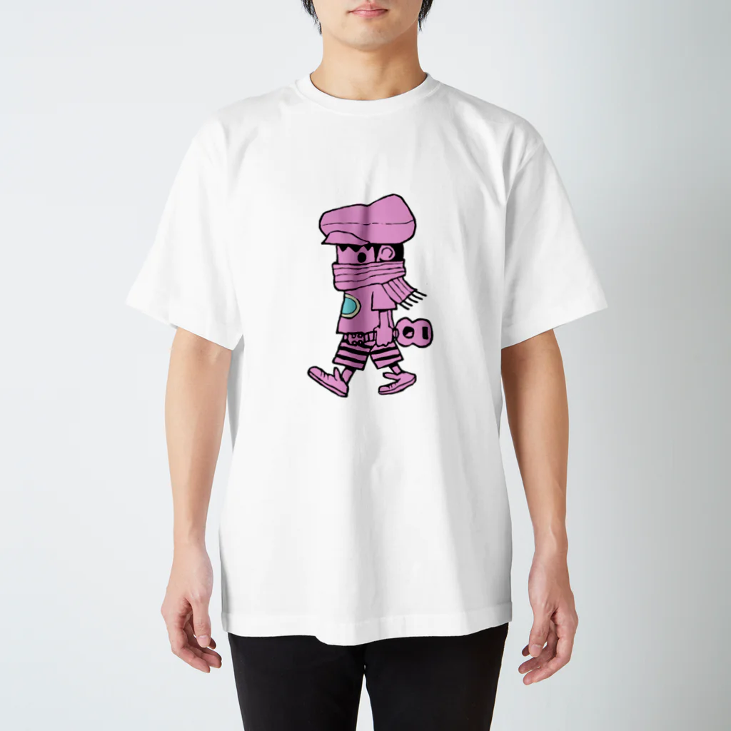 creamSODAのさすらいのレレボーイ（ピンク） スタンダードTシャツ